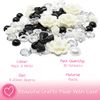 80 Mix Black/White/Silver Resin Flatbacks - Versatile Craft Embellishments for Cardmaking and Creative Projects