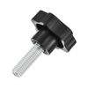 sourcing map 1Pcs Star Knobs, M12x35mm Plastic Hex Shaped Clamping Handle Screw Knobs, Hand Tightening Star Screw Knob for Machinery Umbrella Base Replacement