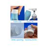 New 4 Silicone Refillable Travel Bottle Set 2 Sizes Hand Liquid Gel Extending Carabiner Clip and Multi Purpose Hook