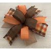 10' Fall Plaid Wreath Bow, Fall Farmhouse Bow, Fall Lantern Bow - Handmade