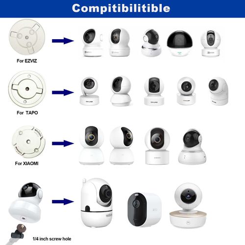 JAMUILS Universal Flexible Twist Baby Video Monitor Mount, Flexible Security Camera Mount Compatible with XIAOMI TP-Link EZVIZ Arlo Pro
