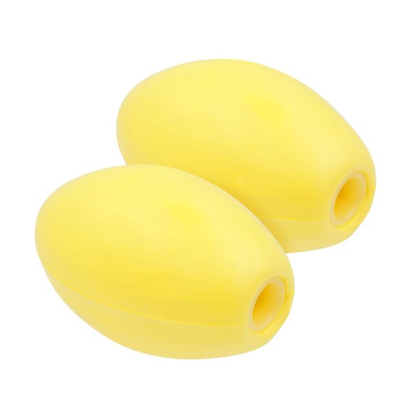 JEZERO Deep Water Fishing Floats: Great for Trail Markers, Dock Floats, Swim Buoy, Kayak Anchor Kit, Pool Buoy, Crabbing & Boats | Yellow, 6" x 3" (Sfloat- Y-2PK)