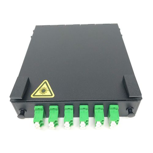 Ultra Spec Cables Wall Mount Fiber Enclosure with Spool and Loaded 6 Port LC-APC Singlemode Duplex LGX Panel