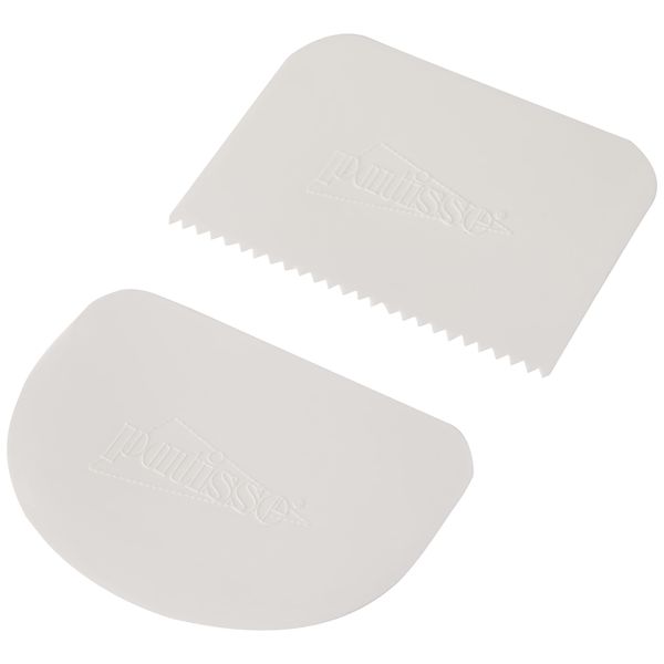 patisse Dough Scraper Set of 2 Round/Serrated White