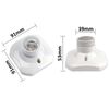 Akynite E27 Screw Light Bulb Socket Holder, E27 Lamp Holder Base, Edison Screw E27 Wall Socket, AC 220-250V, Ceiling Light Fitting, White, 4pcs