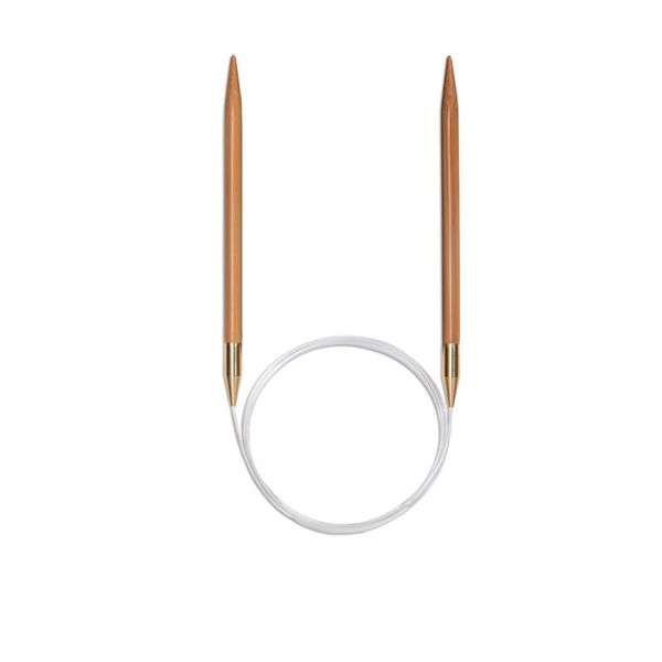 Seeknit Circular Knitting Needles, Bamboo, Beige, 74 cm x 9 mm