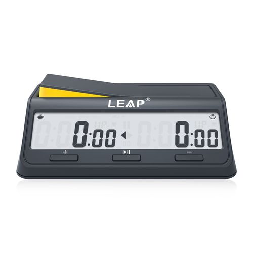 LEAP Chess Clock Upgraded Digital Clock Timer with Bonus & Delay Countdown Function for Chess and 2-Player Board Games Navy Blue
