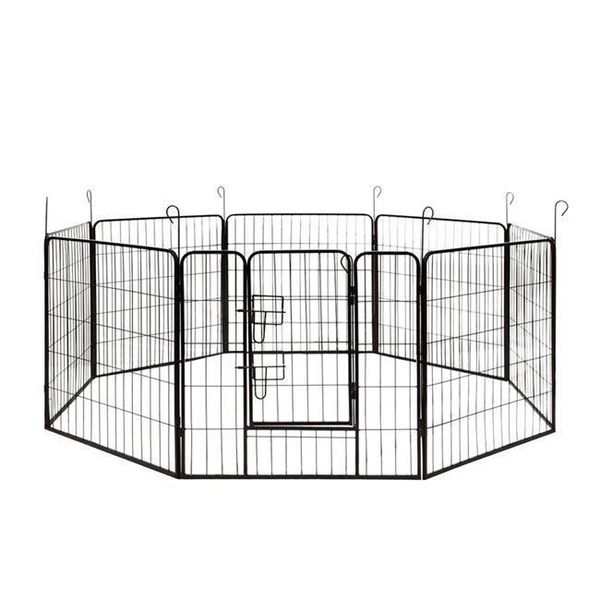 Aleko DK32X32-UNB 32 x 32 in. Heavy Duty Pet Playpen Dog Kennel Pen Exercise ...