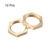sourcing map Pack of 12 G1/4 Locking Nut Hexagonal Nut Brass for Sanitary Installations