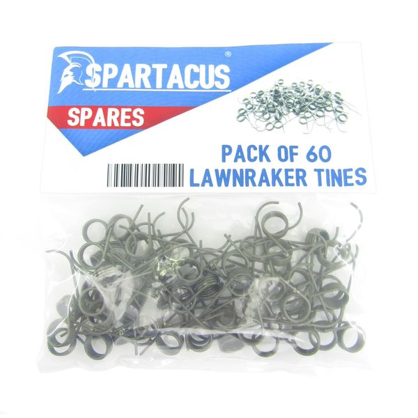 Spartacus 60 x Replacement Lawn Raker Scarifier Tines Tynes For Qualcast GLR750 Homebase