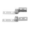 Mewutal 2 Pair Torque Shaft Hinges Small Flip Hinge for Folding Table, Windows, Doors (2 Left and 2 Right)