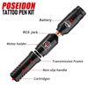 PROFESSIONAL POSEIDON Wireless Tattoo Machine Kit Rotary Cartridges Pen Needles