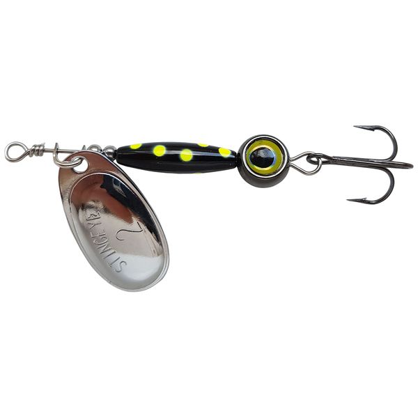 Thundermist Lure Company Eye#4-G-by-BLK Stingeye Spinner Fishing Lure, Black