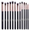 MSQ Makeup Brush, 12 Eyeshadow Brush Set, Makeup Brush Set, Eyeshadow Brush, Makeup Brush, Concealer Brush, Eyeliner Brush, Blow Brush, Super Soft Makeup Brush, Luxury Makeup Tool (Rose Gold)