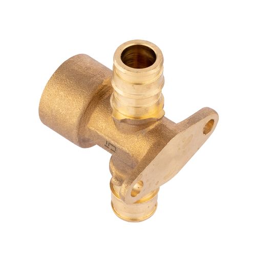 (Pack of 10 Sets) EFIELD Pex A Full Flow Expansion Brass Fitting 1/2" Pex x 1/2" Pex x 1/2" Female NPT Drop-ear Tee, F1960, with 20 Pieces 1/2" Expansion Rings