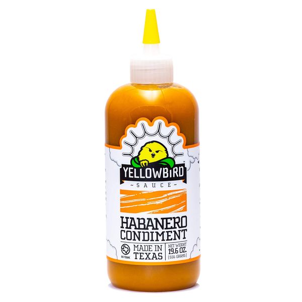 Yellowbird Classic Habanero Hot Sauce 19.6 oz. Tabletop Size (Medium Hot | 1 Bottle | Made in Texas)