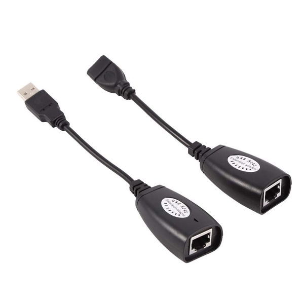 USB2.0 RJ45 Extension Adapter,over Cat5/RJ45/Cat6 Ethernet USB Male/Female Extender Kit