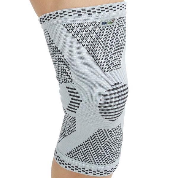 Neotech Care Bamboo Fiber Knee Support - Lightweight, Elastic, Comfortable & Breathable Fabric - Sleeve Brace for Men, Women, Youth - Right or Left - Grey (Size M, 1 Unit)