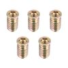 sourcing map Wood Furniture M10x30mm Threaded Insert Nuts Interface Hex Socket Drive 5pcs