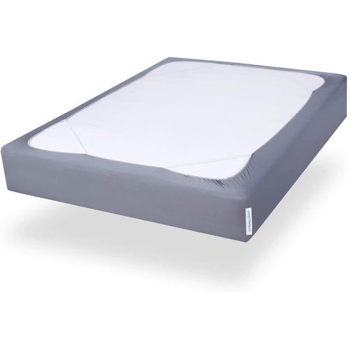 Box Spring Cover King Size, Alternates for Bed Skirt, Smooth and Elastic Woven Material Wrap Around 4 Sides of The Box Spring, Wrinkle & Fading Resistant, Washable, Dustproof, Grey
