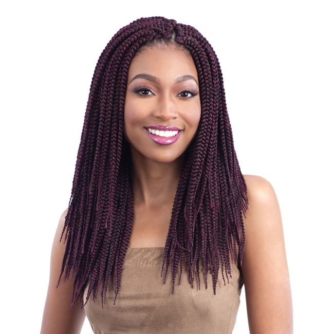 MEDIUM BOX BRAIDS 14" (1B Off Black) - Freetress Crochet Bulk Braiding Hair