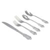 Elyon Tableware Baroque Reflective Silver 20 Piece Flatware Set Stainless Steel