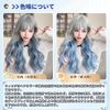 Aisiqueensウィッグ ロング カール インナーカラー ブルー グレー フルウィッグ 女装 レディース 女性用 ウェーブ 巻き髪 ファッションウィッグ 自然 通気 レディース かつら wig 小顔効果 ロングヘアー ロリータ コスプレ日常 耐熱 ふわふわ ぱっつん前髪 原宿系 パーマ ネット ネット/櫛付き
