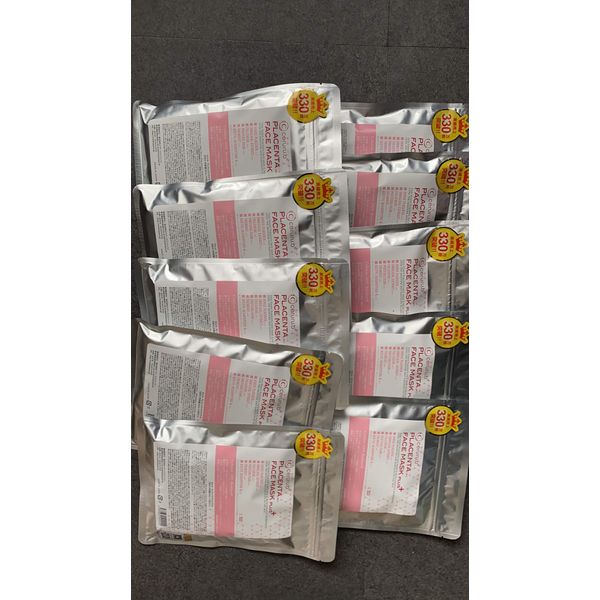 10 Pack Ceruru.b/Cellular Placenta Face Mask Plus, 5 Doses, PLACENTA FACE MASK PLUS