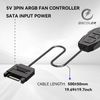 ARGB Controller Kit, GSCOLER RGB PC Fan Controller with 21 Key Remote Control, Multiple Lighting Modes Control for Computer Case Fan, Air Cooler, Liquid Cooler, LED Light Bar (SATA Power)