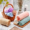 12 Pieces Microfiber Facial Wash Cloth Makeup Remover Cloths Reusable Face Wash Cloth Cleansing Towel Soft Face Washcloth for Face, 10 x 10 Inch(Pink, Green, Brown, Purple, Blue, Beige)