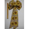 10" Natural Sunflower Wired Bow