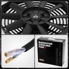 10" 12V Electric Raidator Cooling Fan Thermostat Wiring Relay Control Switch Kit