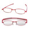 IF Compact Lenses Readers Slim Flat-Folding Unisex Reading Glasses - Chilli, "+1.0"""
