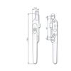 Gardinia Cadenza White Left Hand Window Handle 48mm Spade