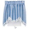 Melody Jane Dollhouse Blue Gingham Curtain & Roller Blind Miniature Window Accessory