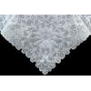 Solid White Polyester Fabric Embroidery Tablecloth Napkins Wedding Bridal Table