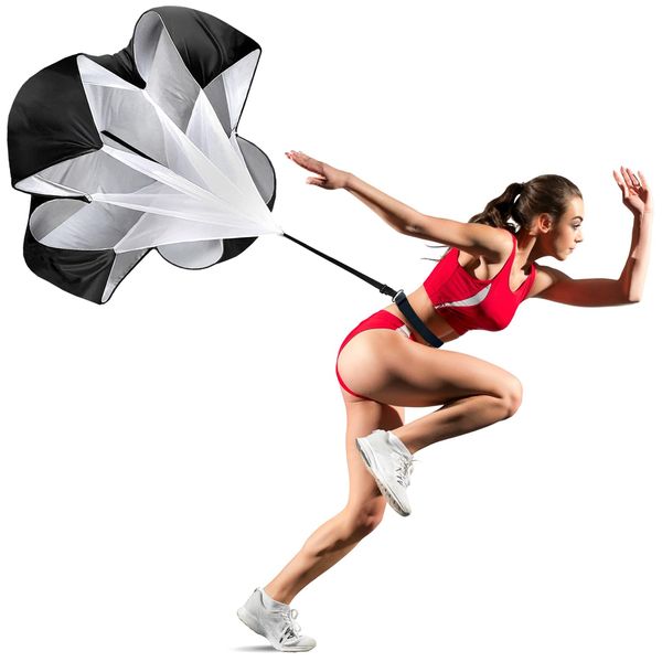 BULLETSHAKER Running Parachute Speed Training 54'' Inch Agility Training Equipment, Speed Chute Resistance Parachute for Speed and Acceleration Training