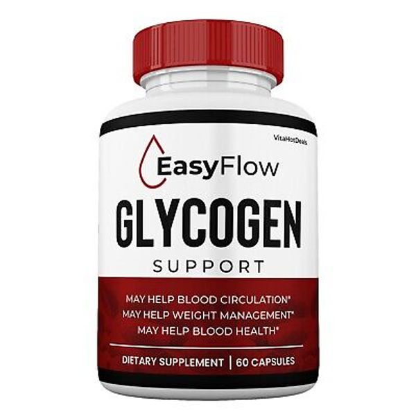 EasyFlow Glycogen Support Pills, Easy Flow  Capsules Blood Support (1 Pack)