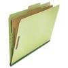 Universal UNV10261 4-Section Pressboard Classification Folder - Legal, Green (10/Box)