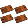 4 x Orange Amber Side Reflectors for Trailers, Trucks, Caravans, Maypole, Square