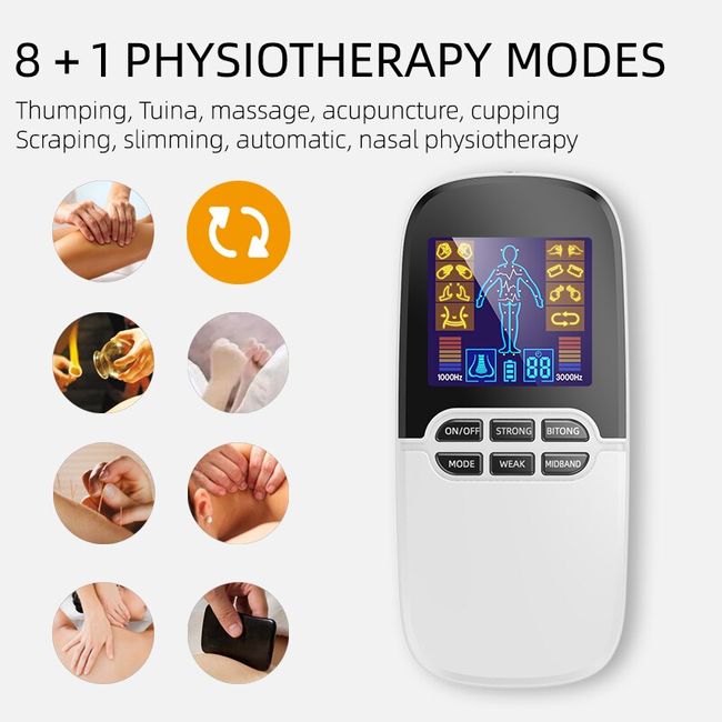 Electric Acupuncture Digital Therapy Tens Body Massager Dual Channels Pulse  Muscle Stimulator For