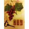 PRINTED KITCHEN RUG (nonskid back) (18" x 28"), WINE WITH CORKS & GRAPES, Soho