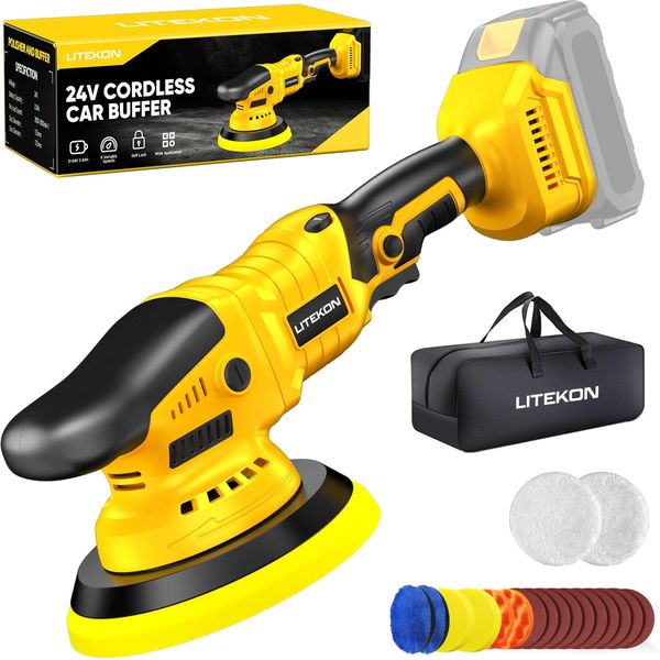 Cordless Buffer Polisher Kit Compatible with De-Walt 20V Battery(No Battery), 2