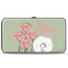 Buckle-Down Women's Wallet, Green/Pink, 7" x 4"