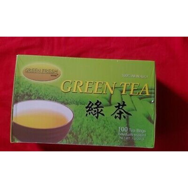 GREEN FRESH GREEN TEA 100% NATURAL  100 TEA BAGS