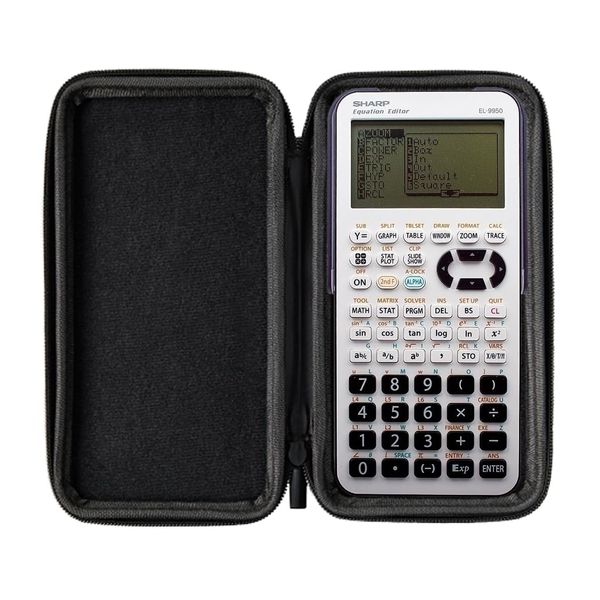 Protection case for pocket calculators and graphic calculators from Sharp (EL 9950, Black)