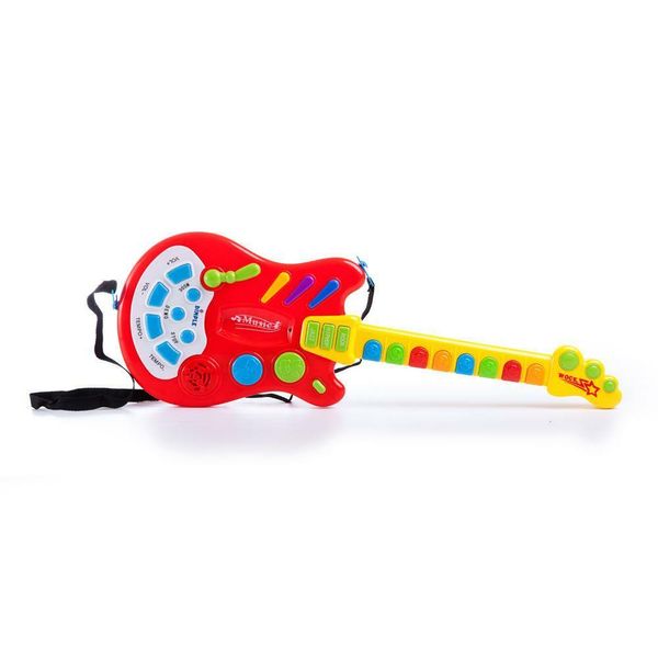 Dimple Toy Electric Guitar w/ over 20 Interactive Buttons, Modes, Sound & Lights