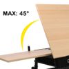 Drafting Drawing Table Craft Table Desk 9 Levels Adjustable Angle Top Home