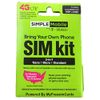Simple Mobile Triple-Cut Sim Card With $40 Plan 6GB Data International Roaming Included