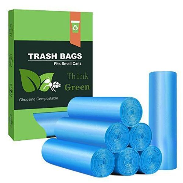 4 Gallon Small Trash Bags Biodegradable 60 Count, Compostable Trash Bags